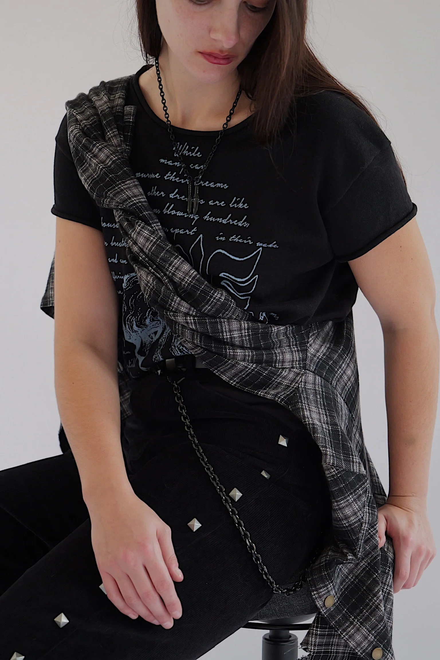 (Black) Three sword flannel - Image 7