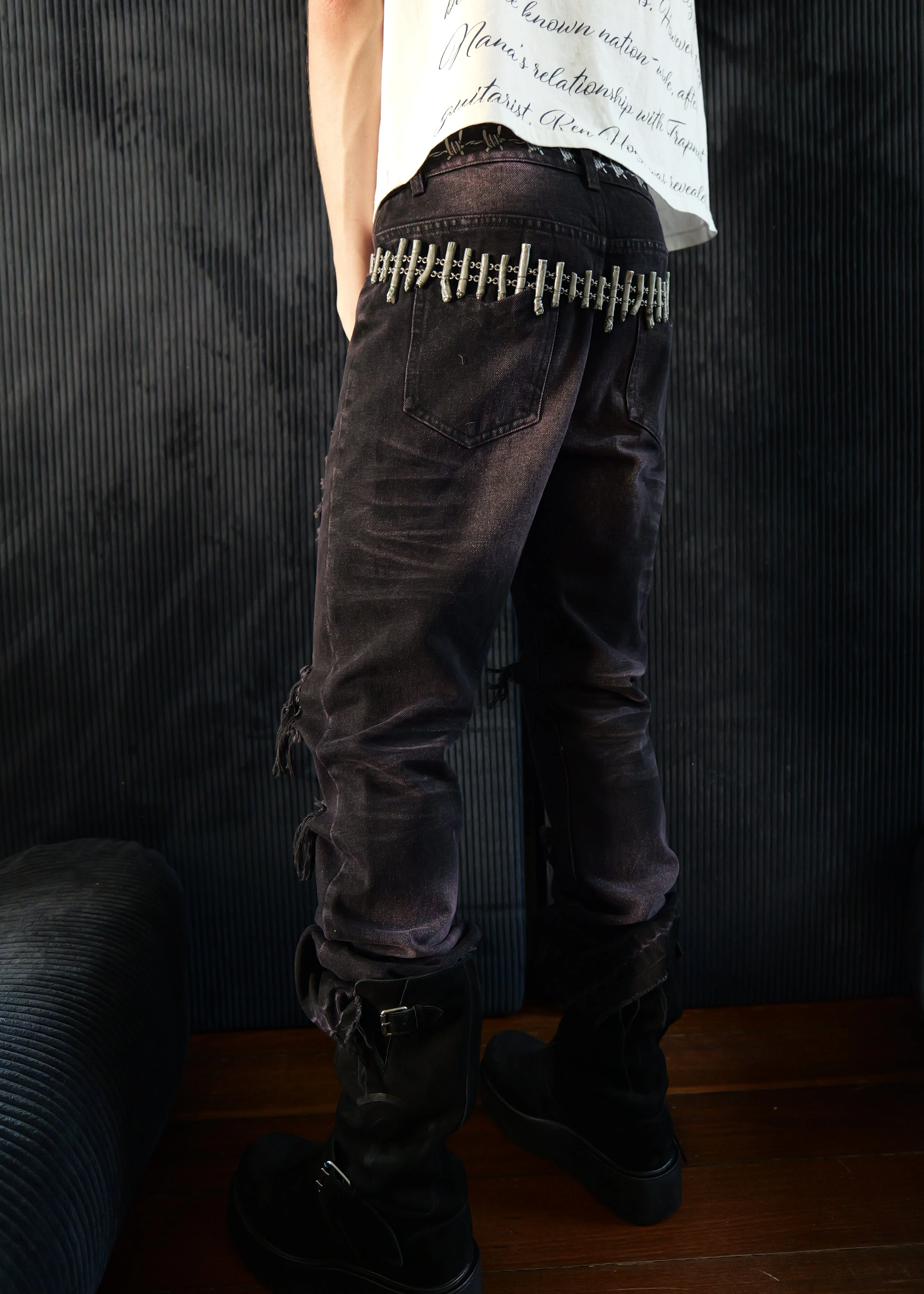 Black Ripped Jeans - Image 2