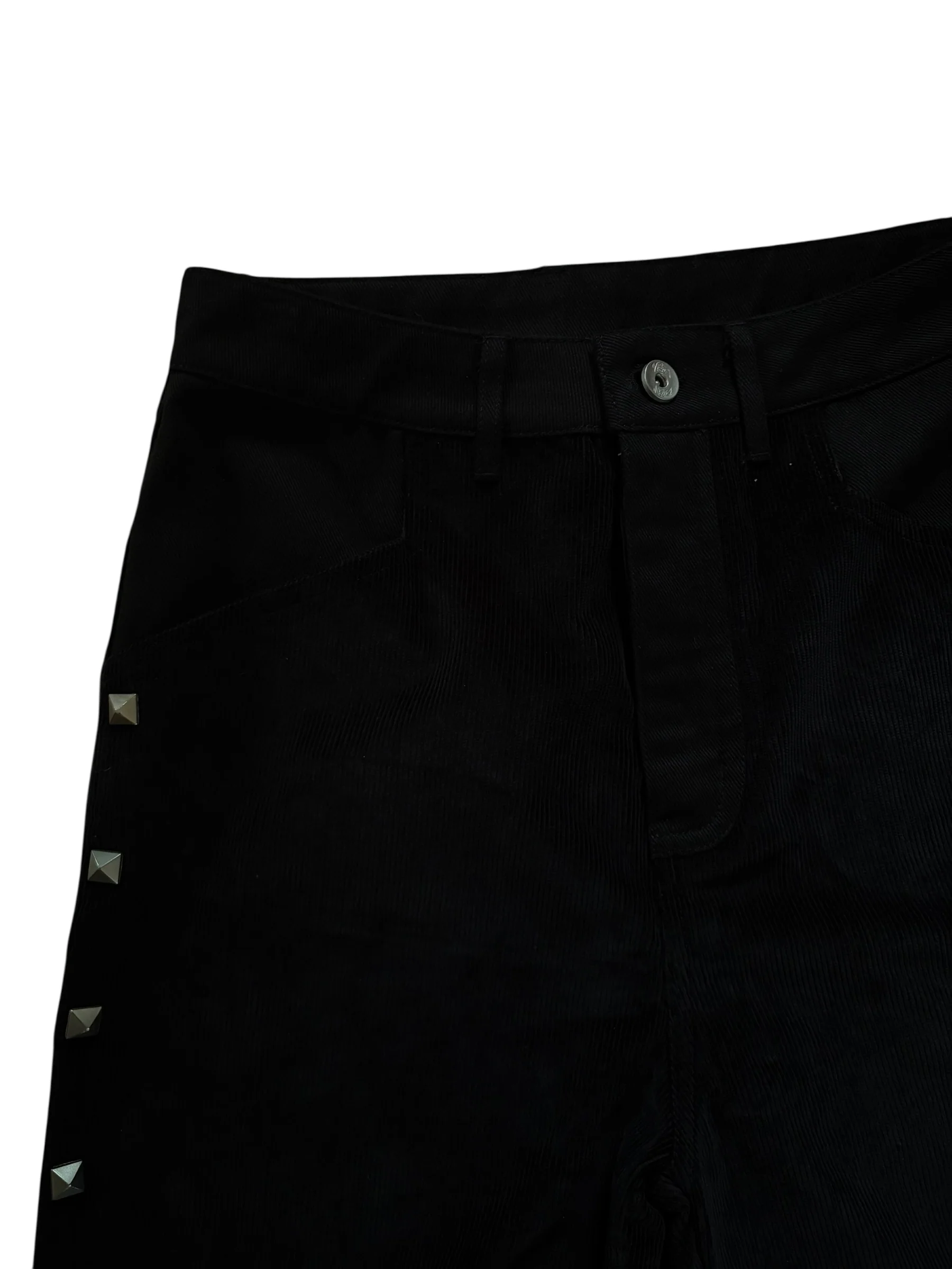 (Black) Studded Corduroy Pants - Image 5