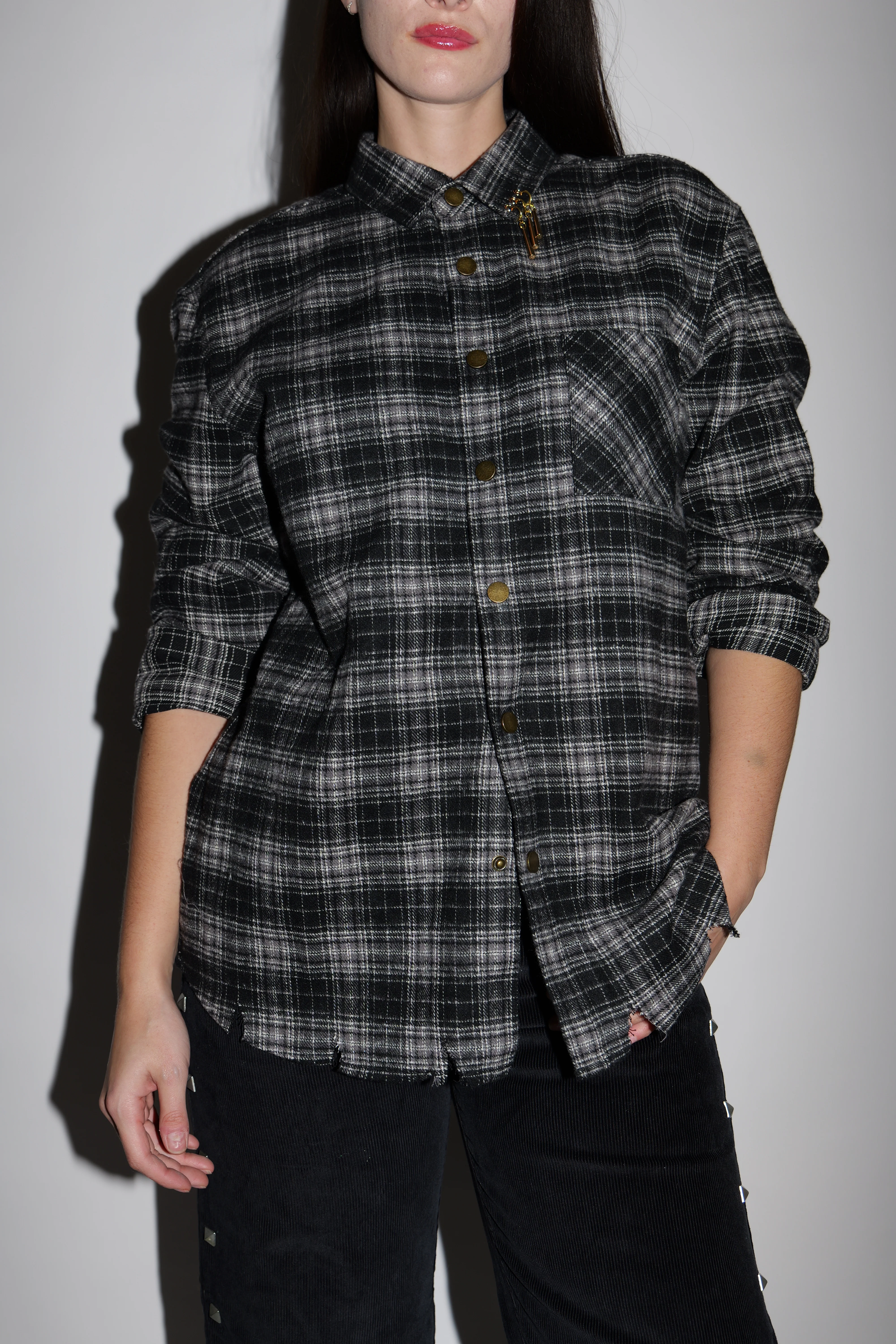 (Black) Three sword flannel - Image 4
