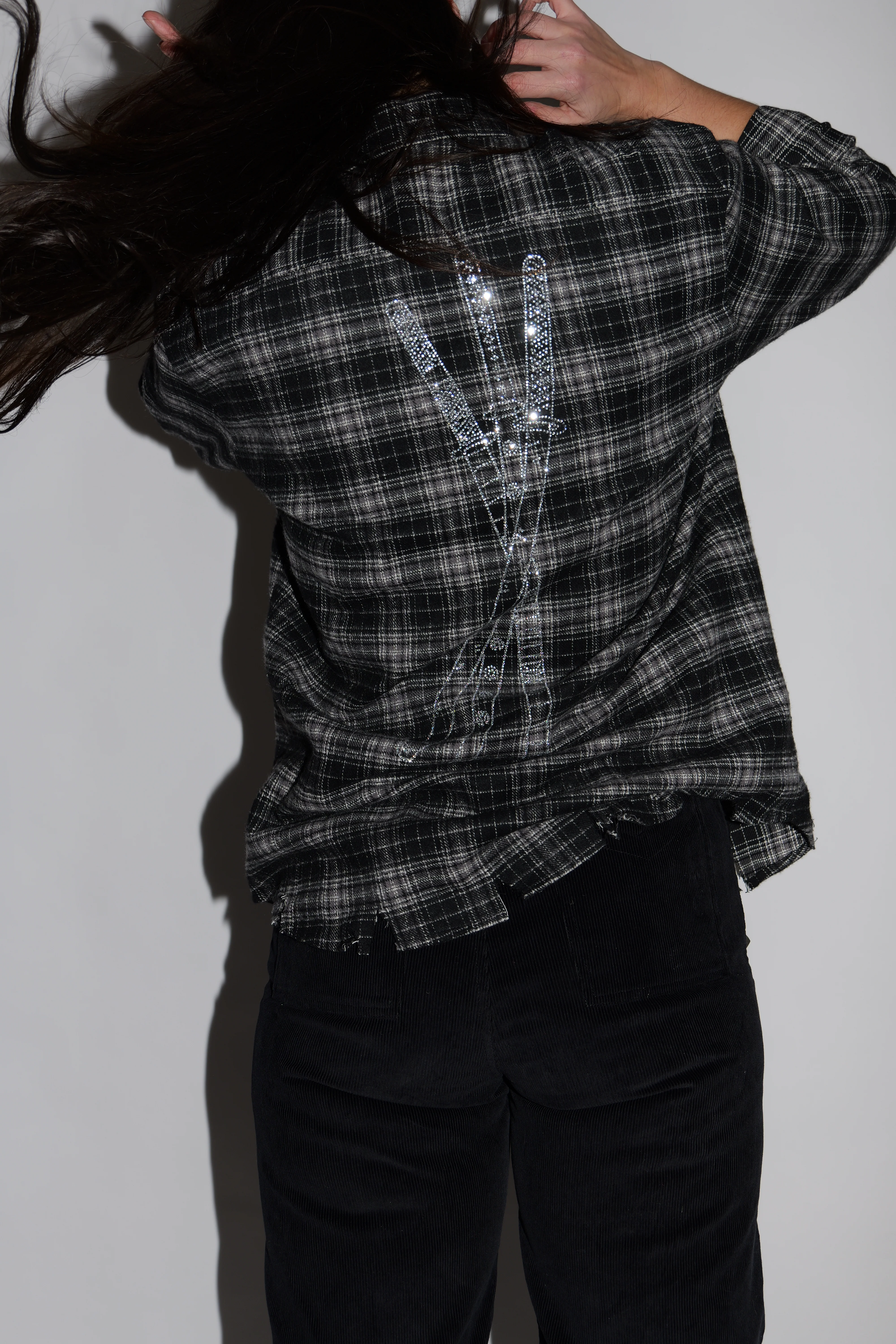 (Black) Three sword flannel - Image 5
