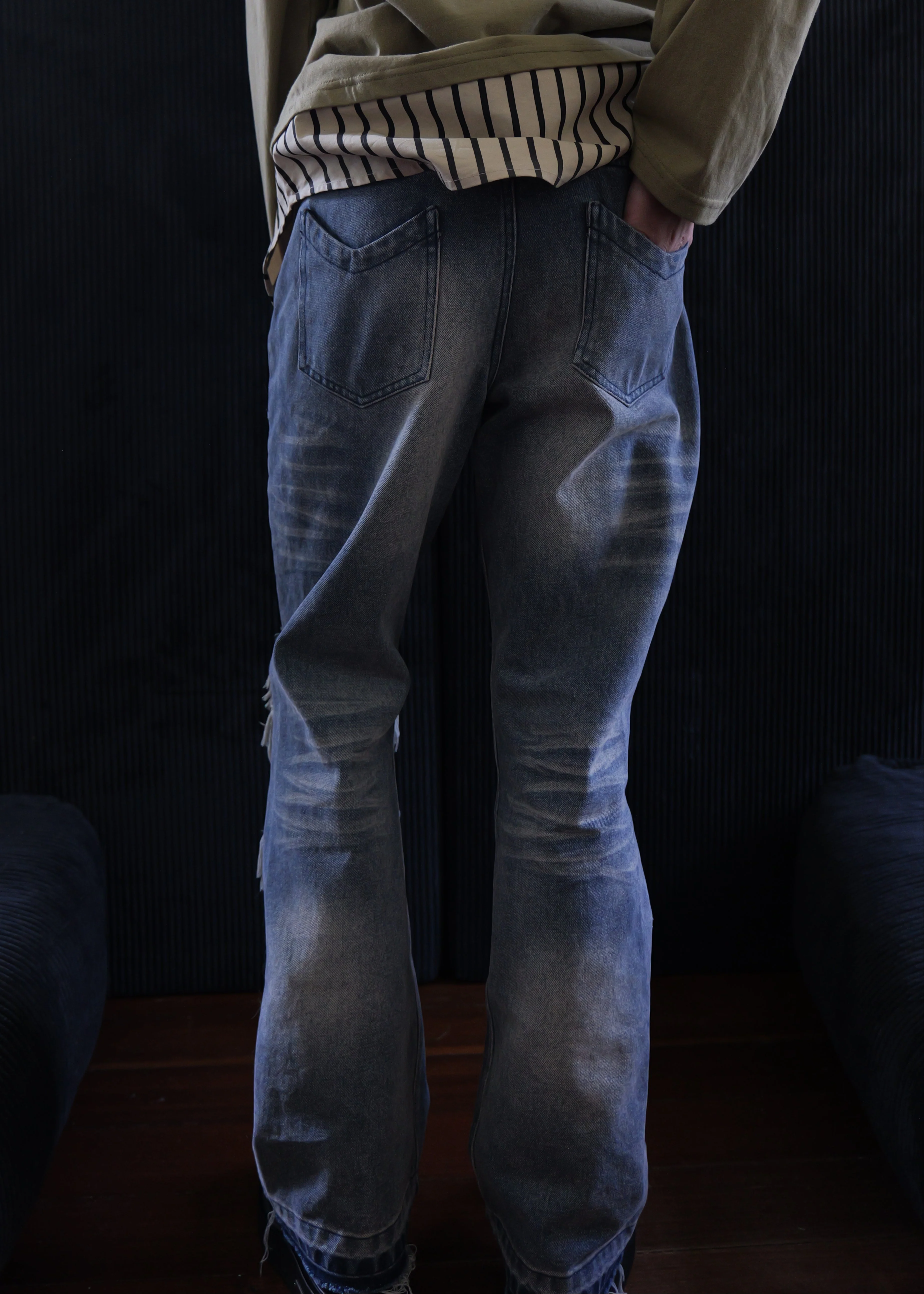 Blue Ripped Jeans - Image 4