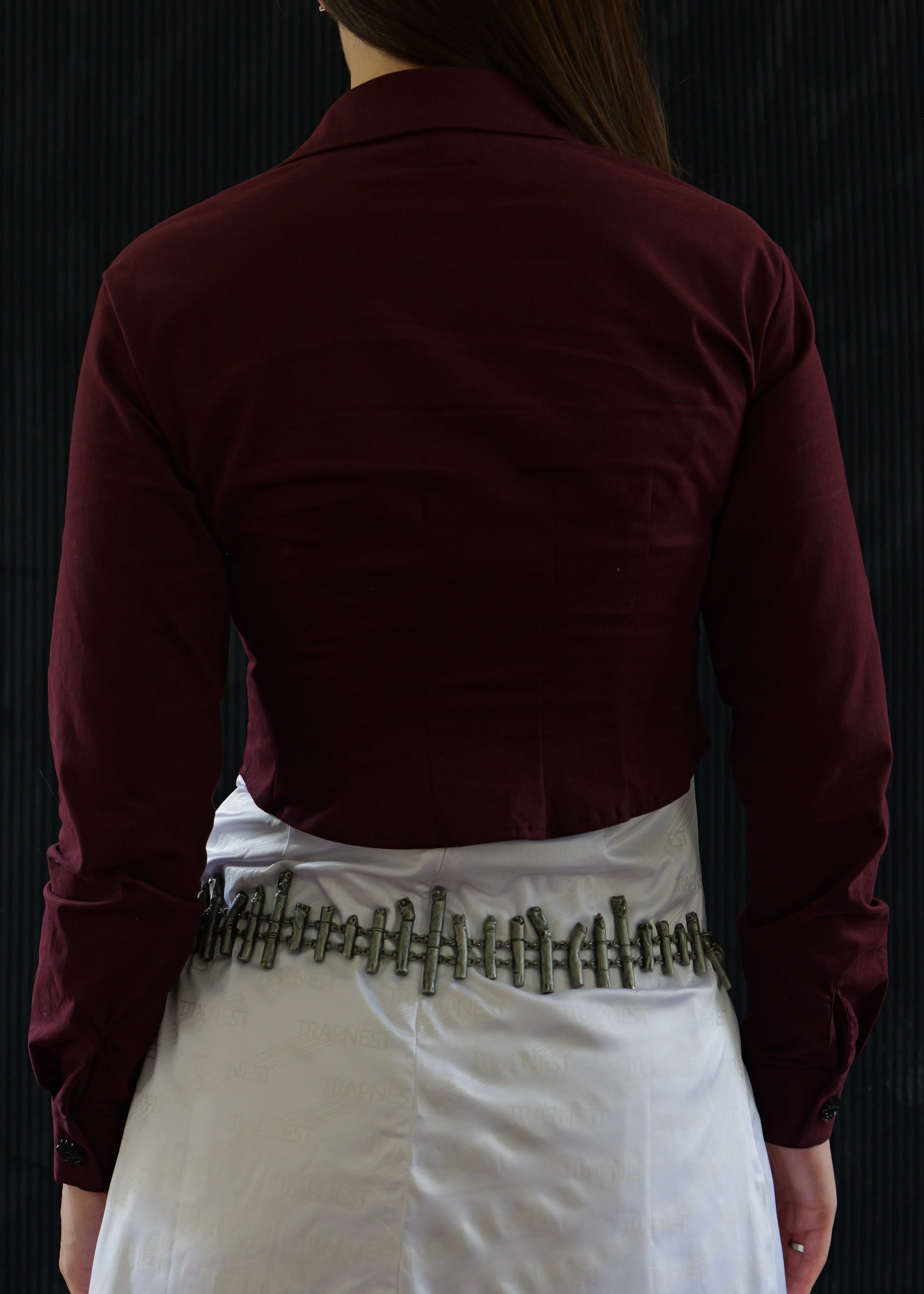 Maroon Flower corset top - Image 3