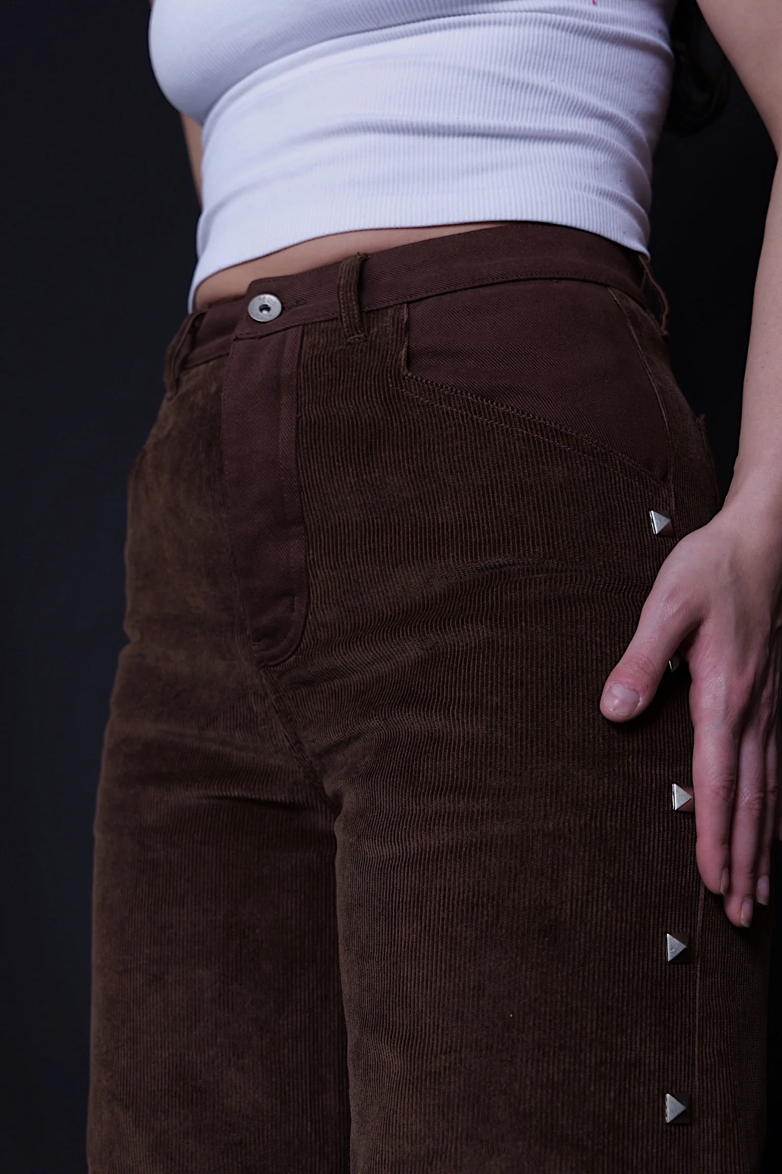 Studded Corduroy Pants - Image 4