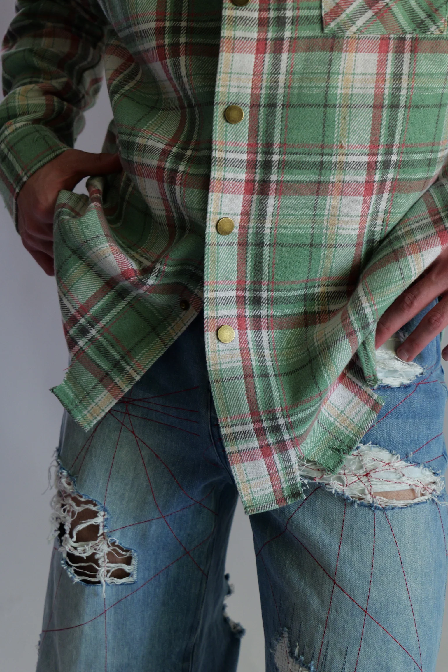 Three sword flannel green - Image 4