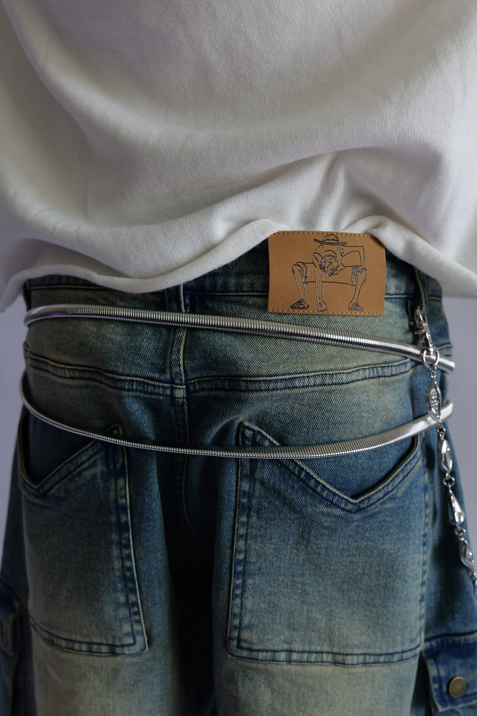 Washed Blue 2nd Gear Jorts - Image 4