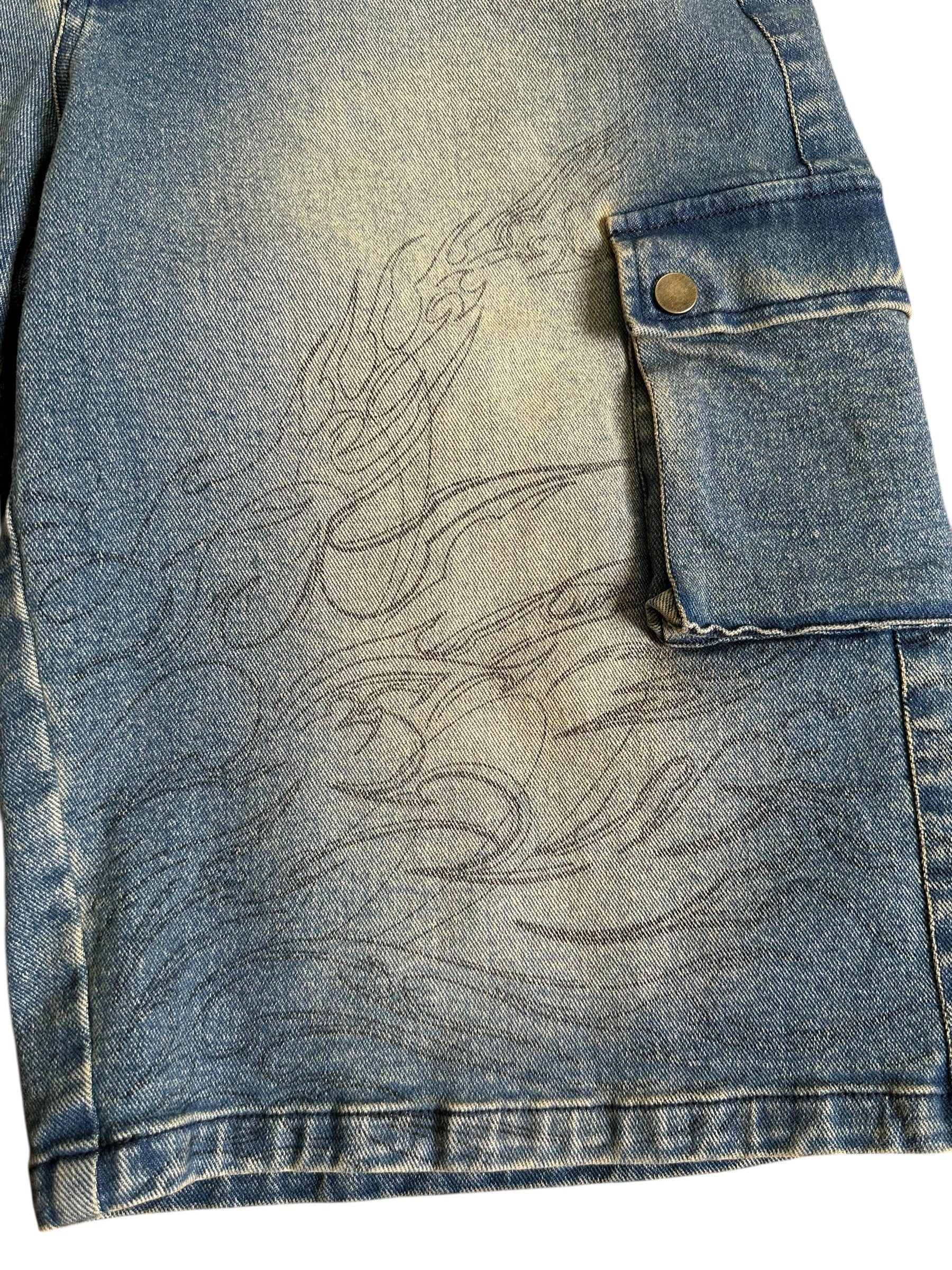 Washed Blue 2nd Gear Jorts - Image 6